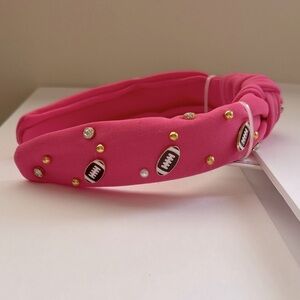 Pink Knotted Football 🏈 Headband